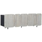 Nubla Light Grey Wash and Antique Black Finish Sideboard
